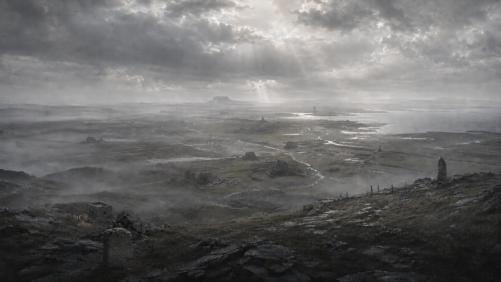 A mist-bound landscape